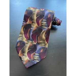 Vintage Jerry Garcia Duckworm Alarm Necktie Collection 14 Fourteen Brown Red Pur